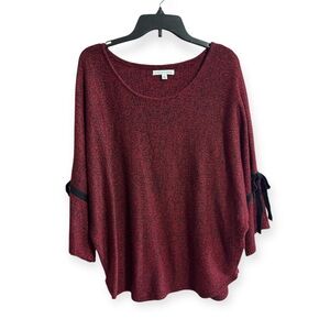 Notations Burgundy Sweater - Scoop Neck